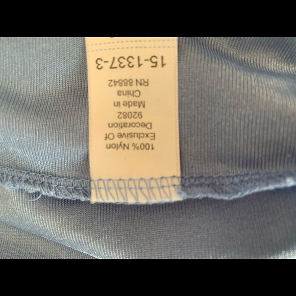 Blue Maxi Gown with Embellished Neckline - Picture 8 of 9